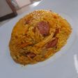 Arroz con pollo y salchichas a mi manera