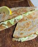 Quesadillas de repollo y cebolla