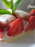 Fraisier express aux biscuits roses