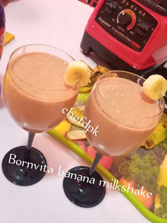 A picture of Bournvita Banana Milkshake.