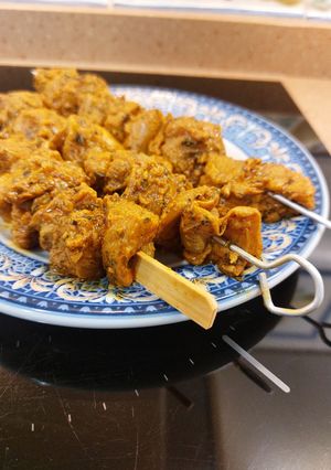 Una foto de Pinchos morunos de vanguardia