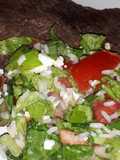 Cuadrada a la placha con ensalada
