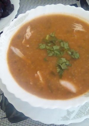A picture of Freekeh Soup.