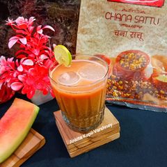 A picture of Watermelon Sattu drink.
