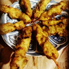 A picture of Chicken stick boti kabab.