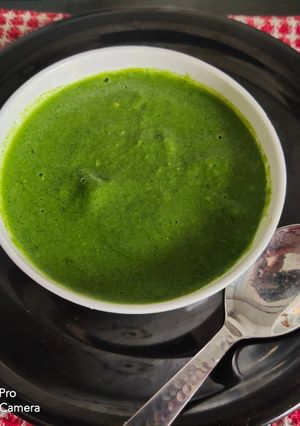 A picture of पुदिना चटणी.