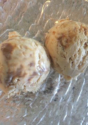 Una foto de Helado casero con dulce de leche