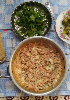عکسی از دستور املت باجعفری وریحون تازه