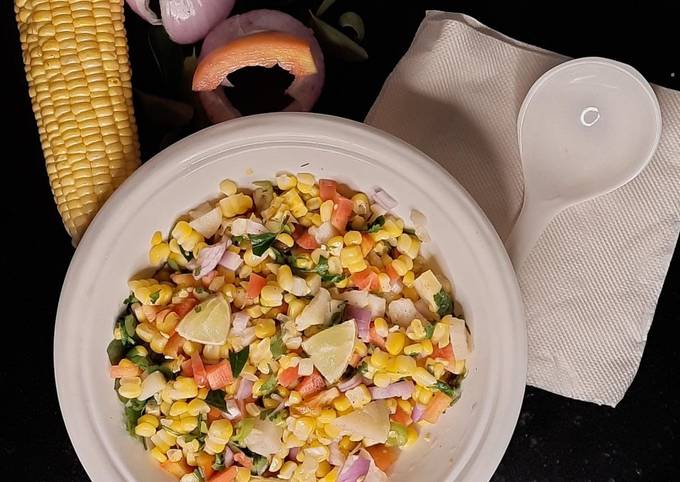 Sweet Corn chaat Recipe