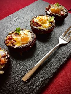 Una foto de Champiñones rellenos