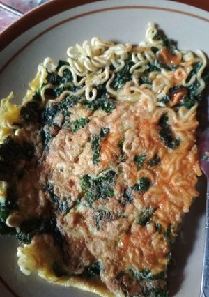 Foto resep Telur Dadar Mie Bayam
