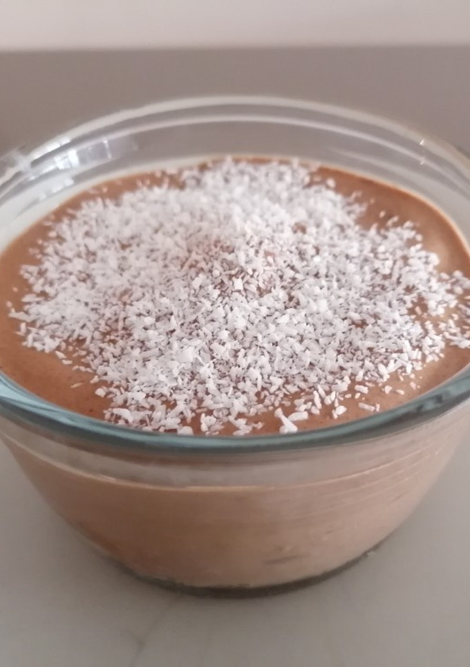 Una foto de Mousse de choco y plátano extra fit!!