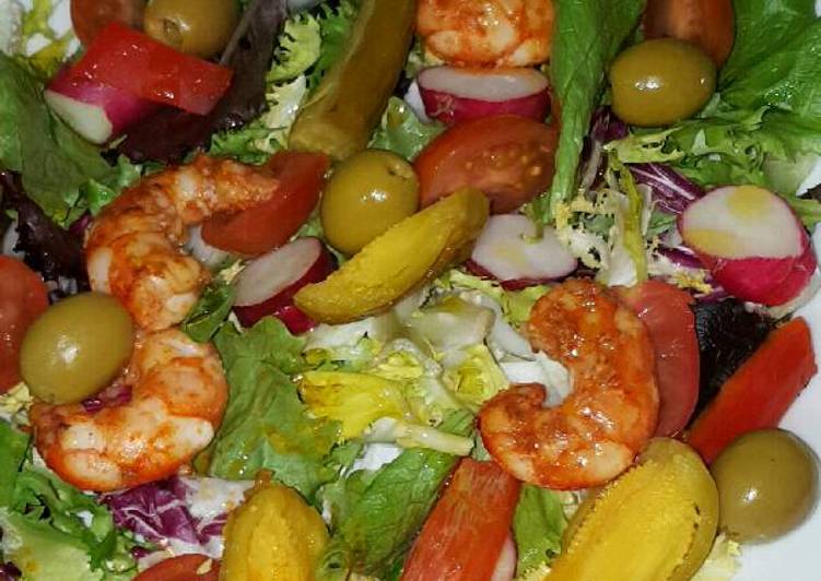 Ensalada de langostinos