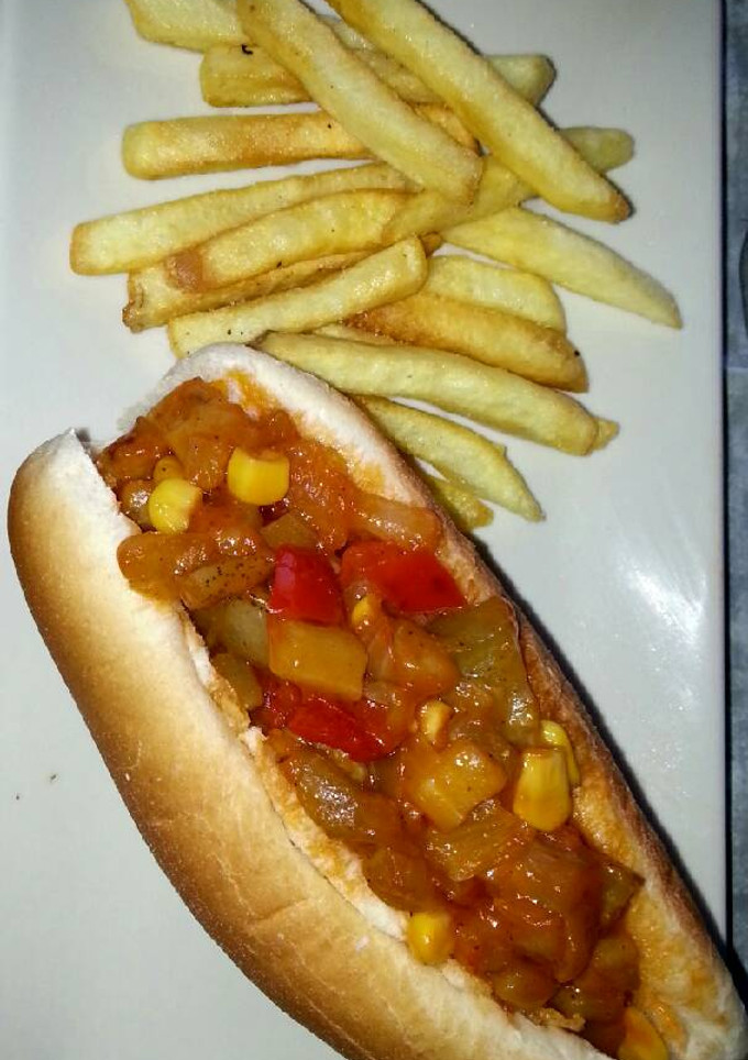 Una foto de Bocadillo veggie (vegano)
