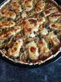 Tarta de pollo y berenjena