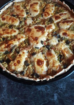 Una foto de Tarta de pollo y berenjena