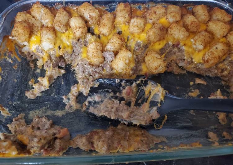 Steps to Prepare Super Quick Homemade Tater tot casserole my way