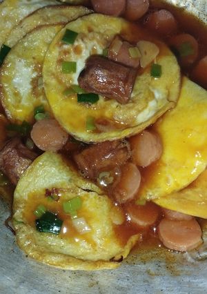 Foto resep Telur Ceplok-Sosis Asam Manis