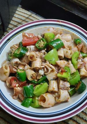 Foto resep Oseng cumi asin cabe ijo