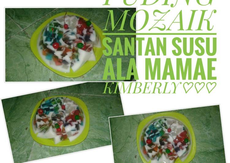 Bagaimana Membuat Puding Mozaik Santan Susu, Menggugah Selera