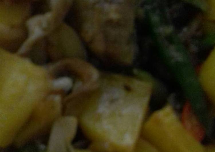 Resep Oseng ati ampela kentang saus tiram yang Sempurna