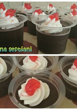 Foto resep Puding Black Forest Cup