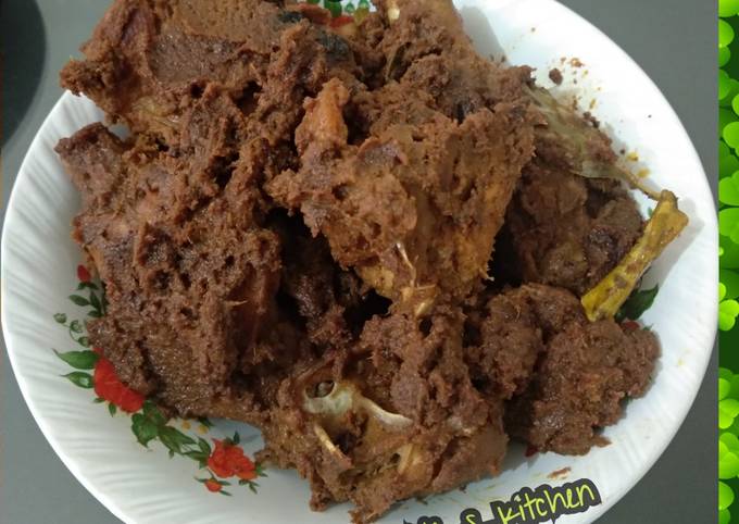 Rendang Ayam Simple (Cepat masaknya n praktis)