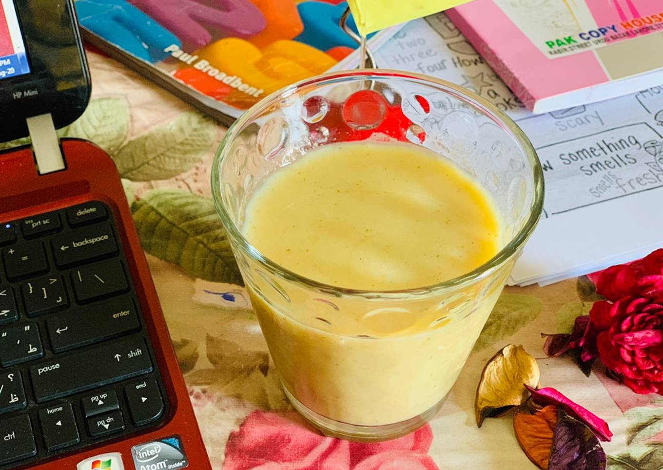 Mango Peach and Mint Shake