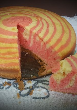 Una foto de Torta cebra (versión rosa)