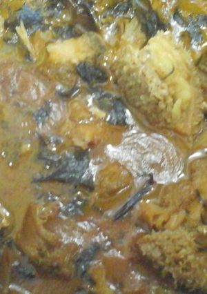 A picture of Oha soup.