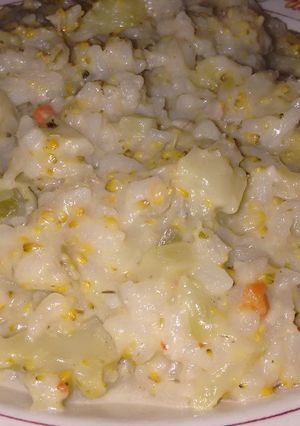 Una foto de Risotto de brócoli y roquefort