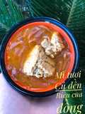 Ăn dặm - Mì tươi màu củ dền riêu cua đồng