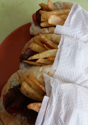 A picture of Gyros or Souvlaki Full of Flavor and Aroma.