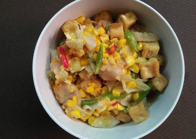 Cara Gampang Menyiapkan JaTaH (jagung tumis tahu) yang Enak Banget
