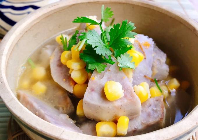 Cách Làm Món Canh khoai môn nấu bắp ngọt của Bảo Bình - Cookpad