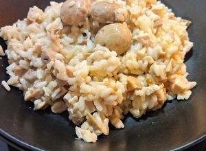 Une photo de Risotto aux restes de poulet rôti