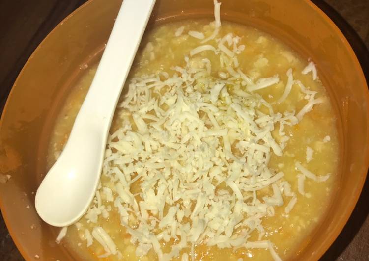 Recipe: Delicious MPASI 8 Bulan, Chicken corn cream soup