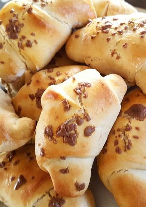 O poză a rețetei Cornuri pufoase cu nutella.