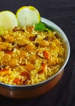 A picture of Soya Veg Biryani.