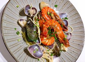 Hình của món SEAFOOD PASTA (MÌ Ý HẢI SẢN).