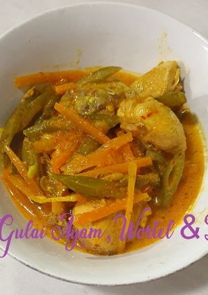 Foto resep 172. Gulai Ayam, Wortel dan Buncis 🌶️