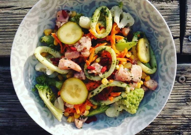 Étapes pour Faire Super rapide Fait maison Salade &#34;mar y verduras&#34;