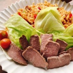 A picture of Roasted Beef With My Garden Herbs.