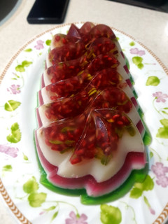 عکسی از دستور ژله ویترینی یلدا🔥🍉❤