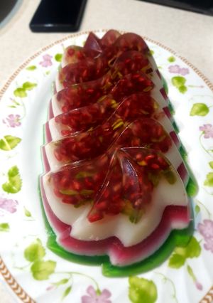 عکسی از دستور ژله ویترینی یلدا🔥🍉❤
