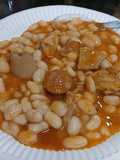 Alubias blancas y Callos de bote en Microondas