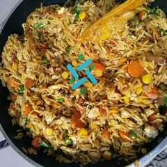 A picture of Chinese fried rice.
