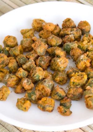 A picture of Kurkuri Bhindi (Crispy Bhindi) Recipe.