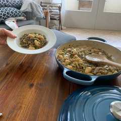 A picture of Gnocchi Asparagus & Mushrooms.