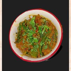 A picture of Okra (Bhendi) Tomato Subji.